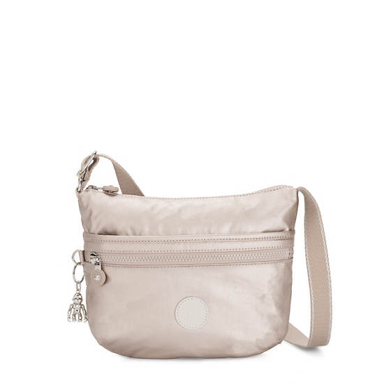 Kipling Arto Small Metallic Crossbodytassen Beige | België 2131NW